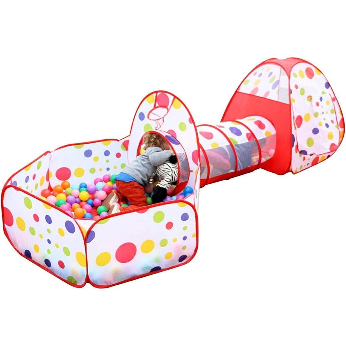 Set cort de joaca pentru copii 3 in 1 Buble cort, tarc si tunel