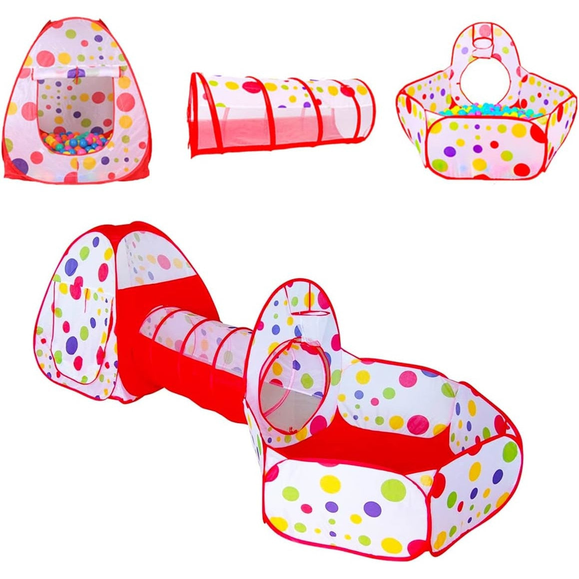 Set cort de joaca pentru copii 3 in 1 Buble cort, tarc si tunel