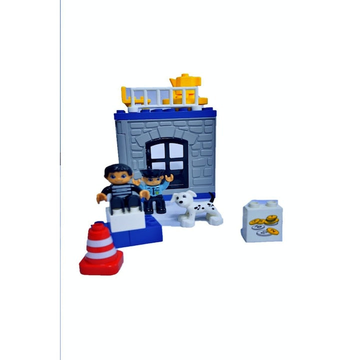 Set de constructie, 66 piese, Police Station, varsta 3+ - xStoc