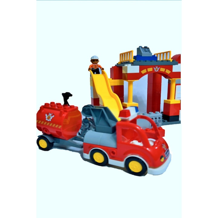 Set de constructie, 76 piese, Fire Station, varsta 3+ - xStoc