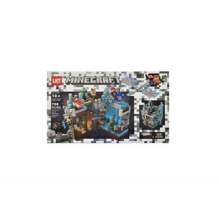 Set de Constructie LKT Minecraft cu Lampa LED, 798 Piese - xStoc