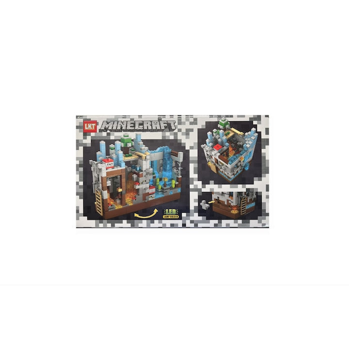 Set de Constructie LKT Minecraft cu Lampa LED, 798 Piese - xStoc
