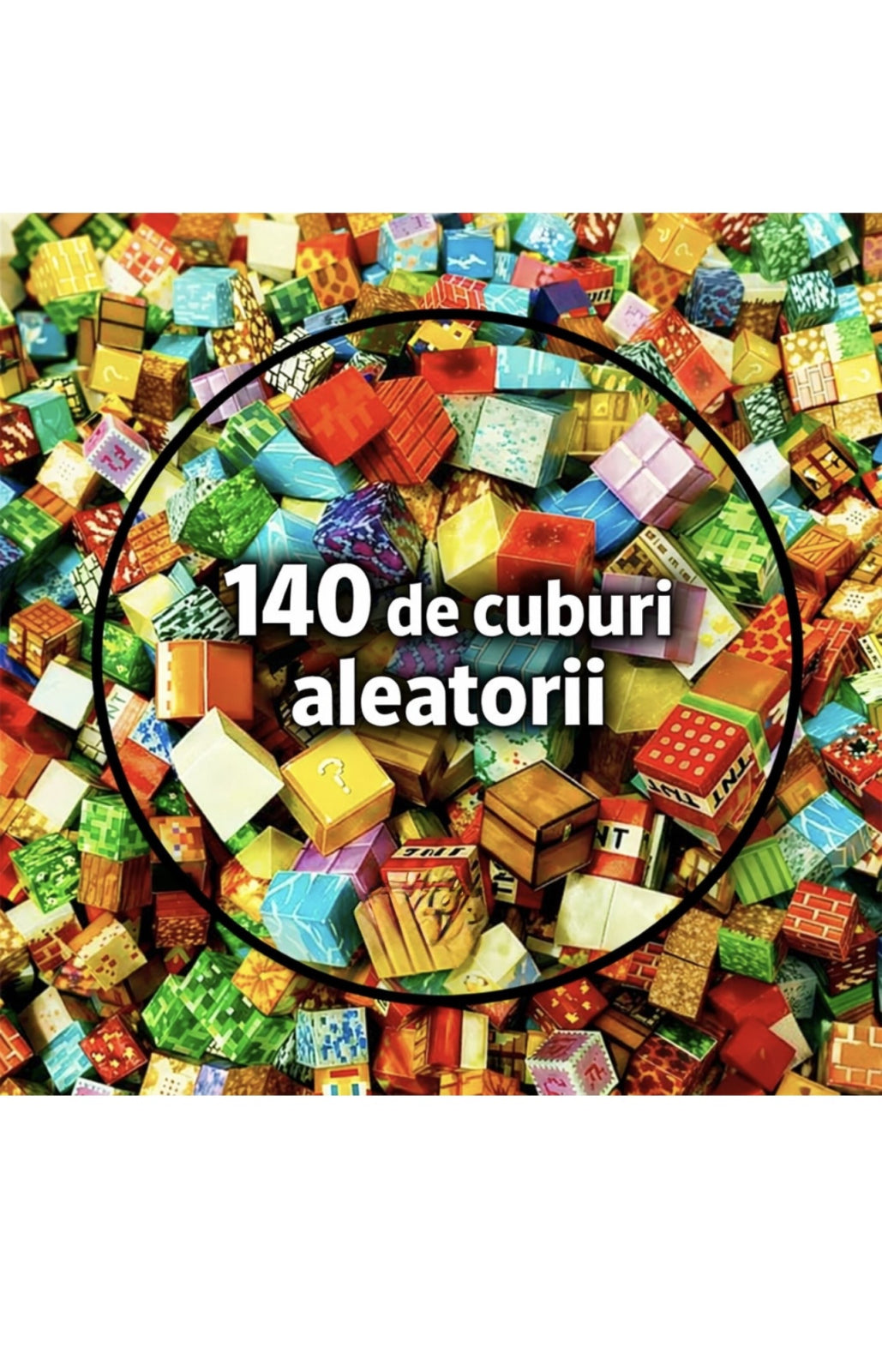 Set de constructie magnetic 140 piese, cuburi magnetice, minecraft, aleatorii, jucarie creativa