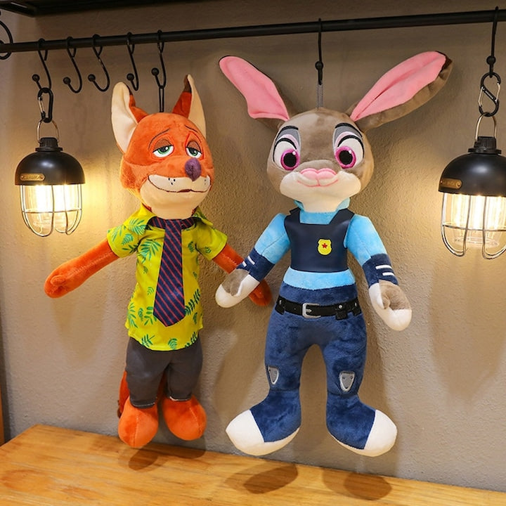 Set jucării de pluș Zootropolis, Iepurașul și Vulpea, multicolor, 38 cm