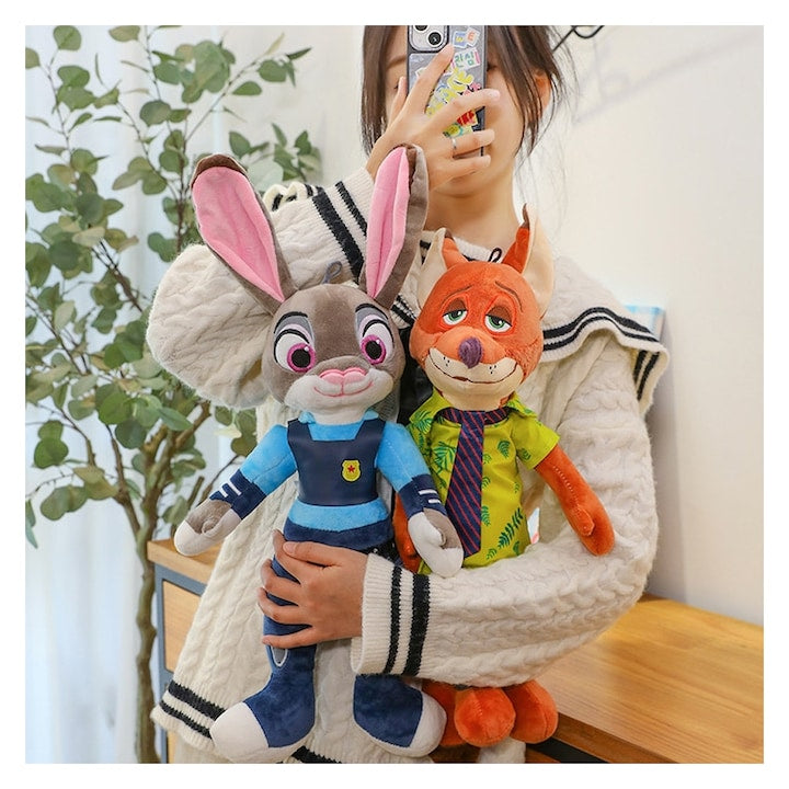 Set jucării de pluș Zootropolis, Iepurașul și Vulpea, multicolor, 38 cm
