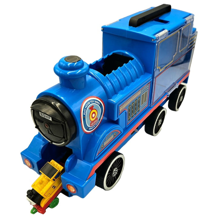 Set Locomotiva mare, tip Thomas & Friends si 4 locomotive mici 8 cm, Multicolor, 36 cm -xStoc