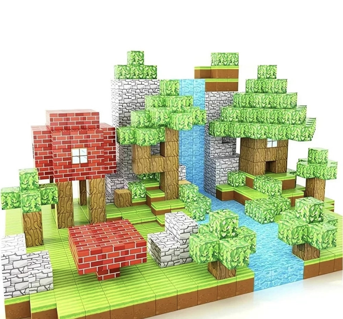 Set Magnetic Inteligent De Construit Minecube 48 Piese model 666 The King