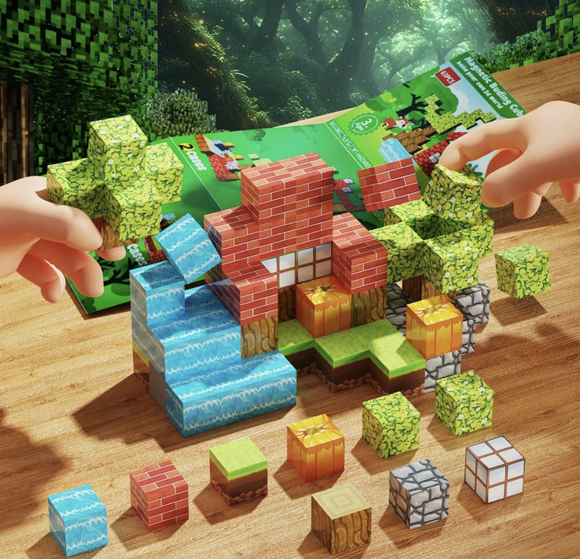 Set Magnetic Inteligent De Construit Minecube 64 Piese model 606