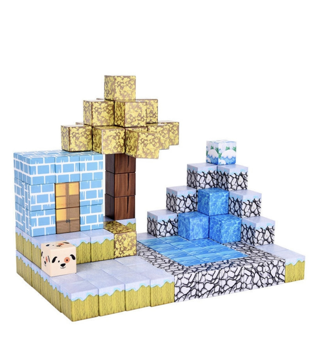 Set Magnetic Inteligent De Construit Minecube 80 Piese model 605