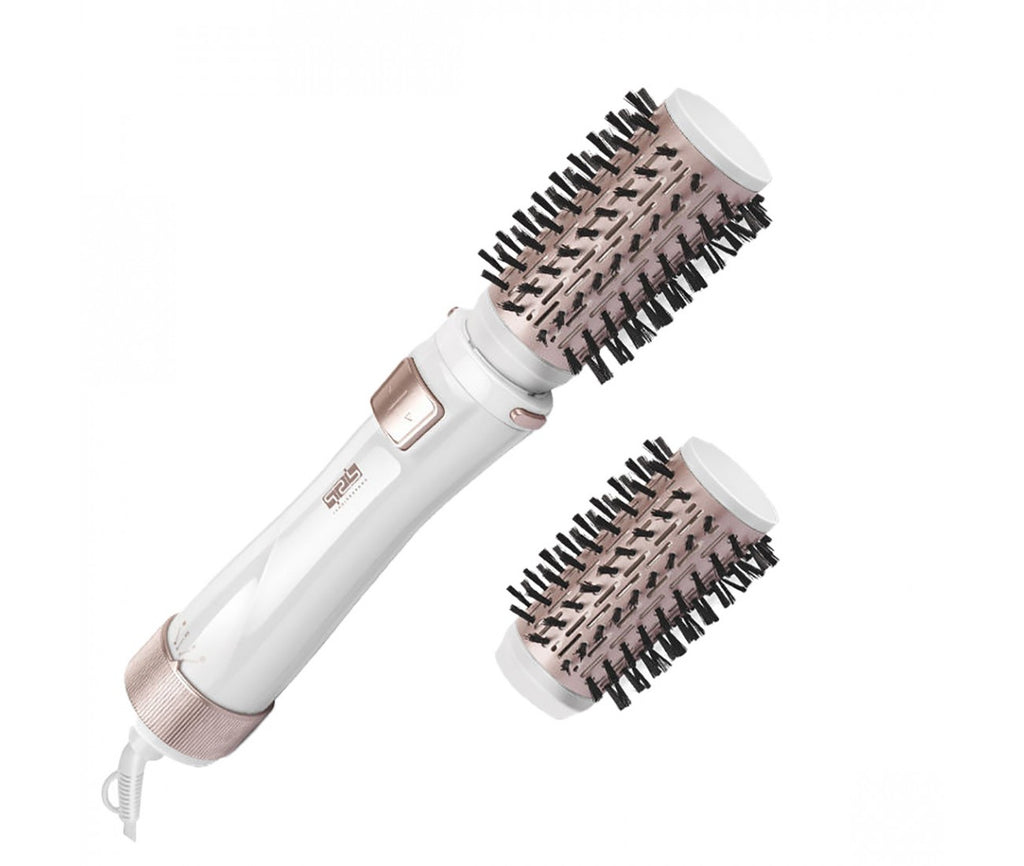 Set perie de par electrica pentru coafat 2 in 1, 850 W, Alb, DSP Professional - 50064