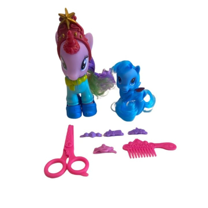 Set Romantic Merry cu accesorii, bagheta, foarfeca, pieptan, agrafe par si diadema, 3 ani - xStoc