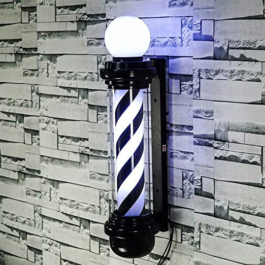 Sigla Barber Shop, Reclama luminoasa frizerie, Barber Pole, 88CM negru