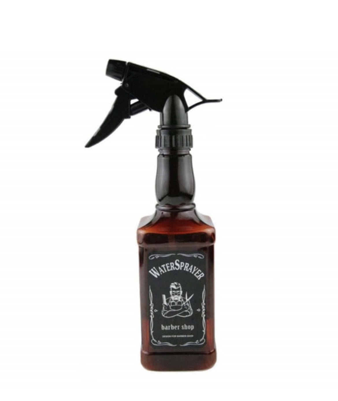 Spray apa CSD pentru frizerie sau coafor, pulverizator in forma de sticla Whisky, 500 ml