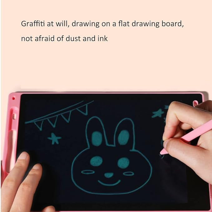 Tableta digitala color 12 inch, pentru scris si desenat educaționala LCD,29 cm, roz, 3ani+