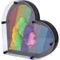 Tablou interactiv 3D, forma de inima, Multicolor, 14 cm