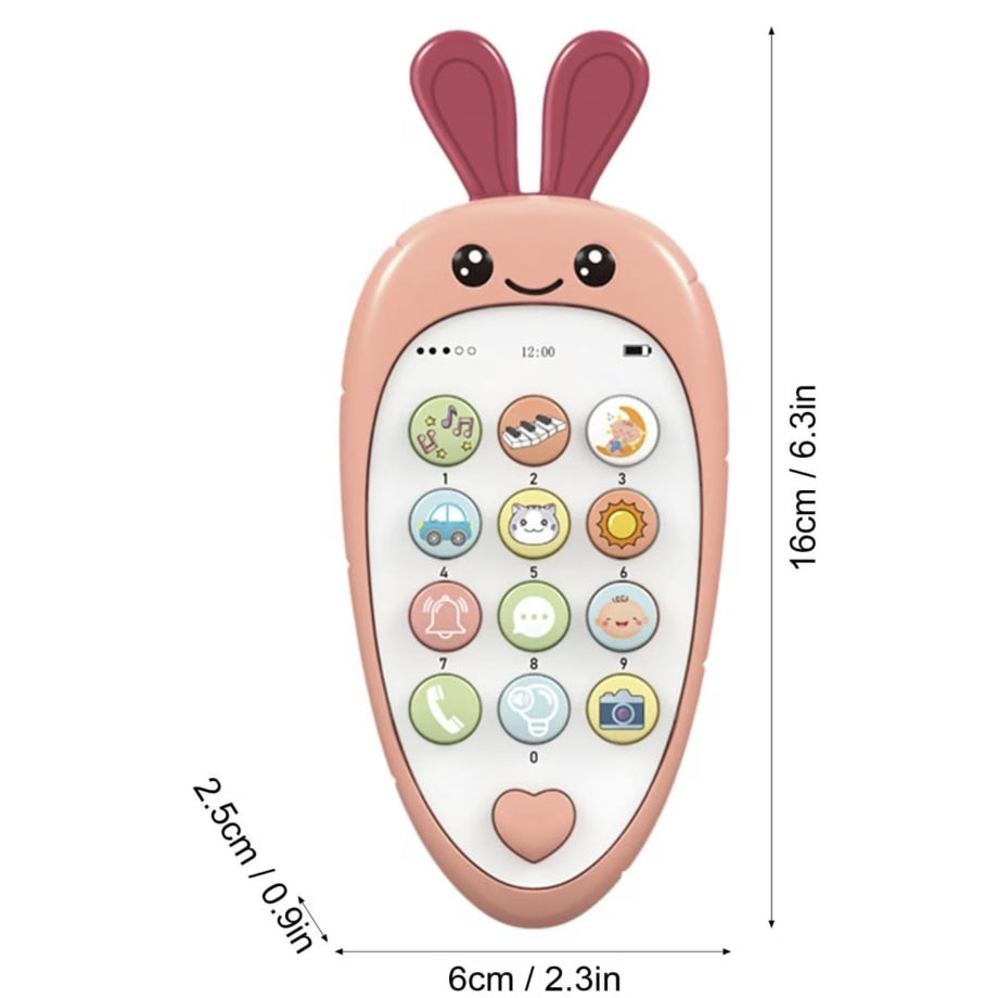 Telefon Mobil Interactiv Pentru Copii ,Cu Functii Multiple, Morcov