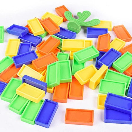 Tren Domino, electric, 50 de piese, cu efecte sonore, Multicolor
