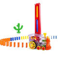Tren Domino, electric, 50 de piese, cu efecte sonore, Multicolor