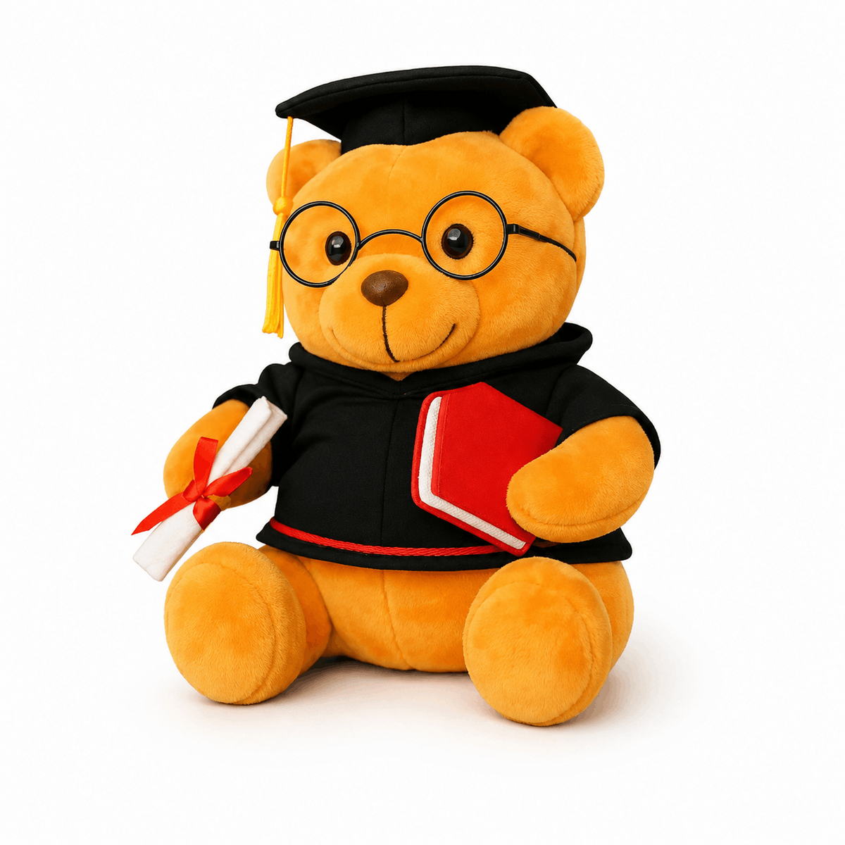 Ursulet de Plus Absolvent, 28 cm, cu Toca si Diploma, Cadou pentru Absolvire, Plush Moale si Pufos